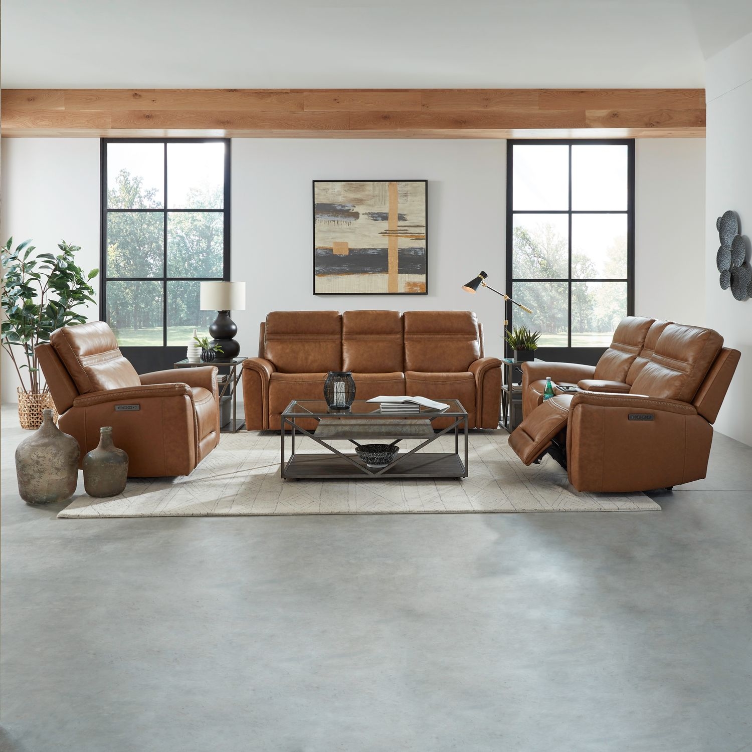 Liberty Furniture Cooper Power Sofa, Loveseat, and Recliner Set