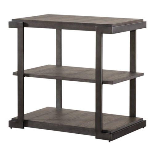 Contemporary End Table with Open Shelving