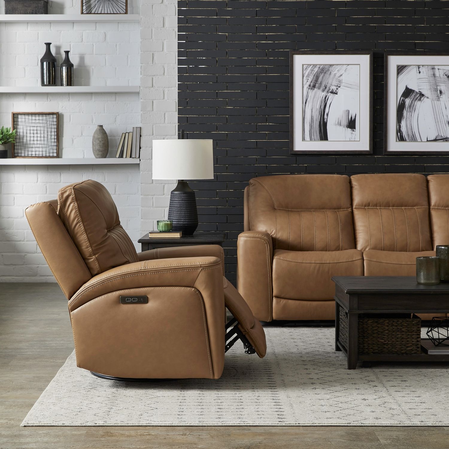 Liberty Furniture Bennett Swivel Glider Power Recliner
