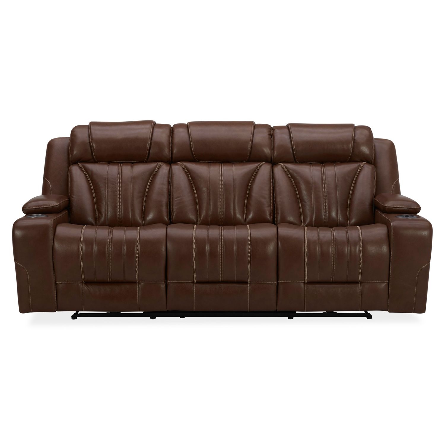 Power Reclining Leather Sofa w/BT Speakers