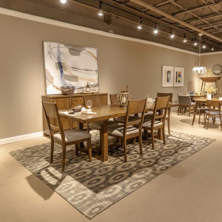 7 Piece Trestle Table Set