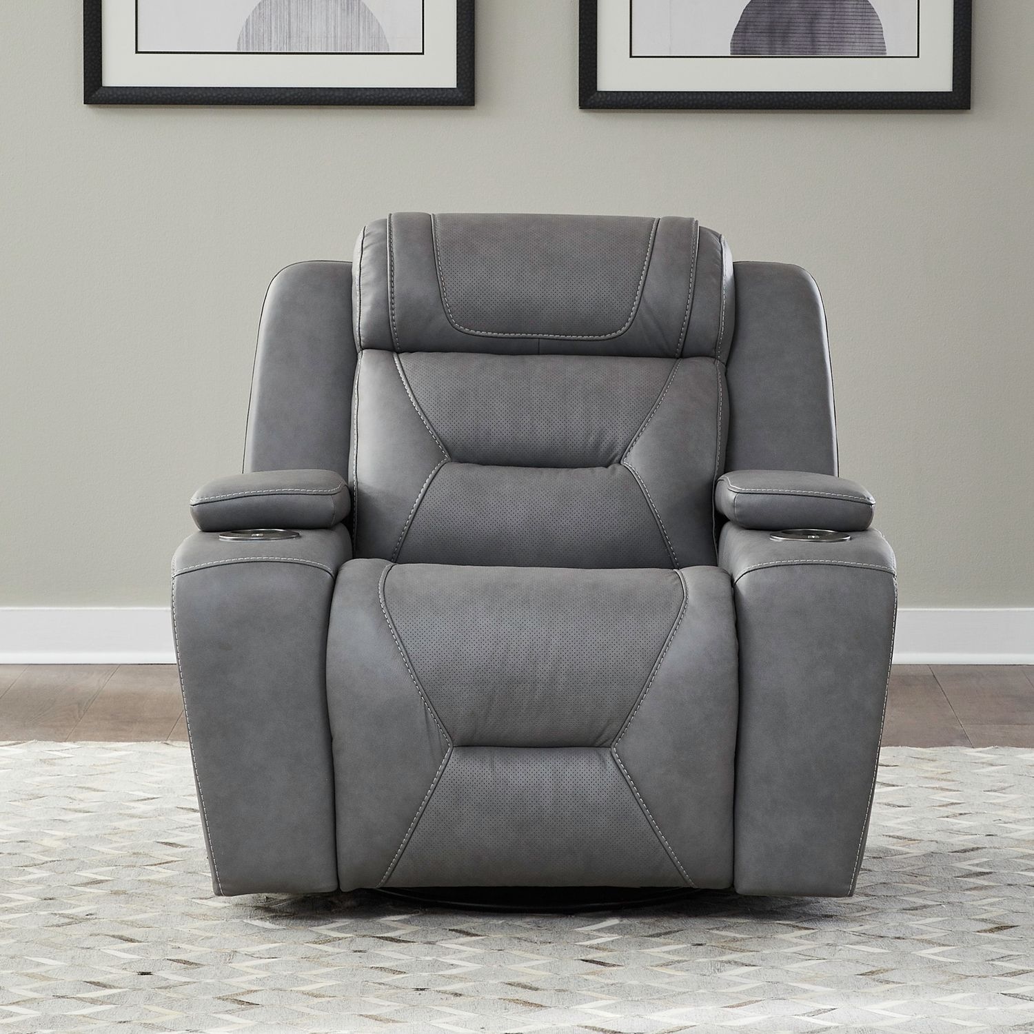 Liberty Furniture Chapman Power Swivel Glide Recliner