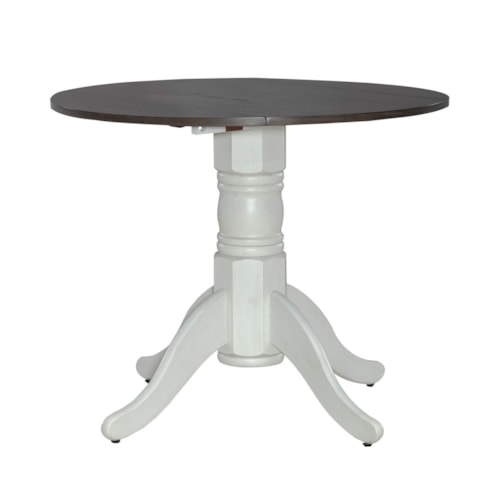 Transitional Drop Leaf Table with Pedestal Base