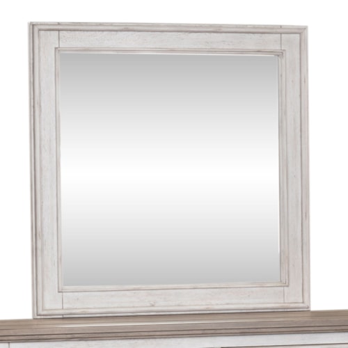 Farmhouse Square Dresser Mirror with Beveled Edge