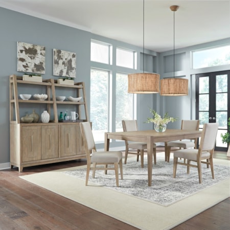 5-pc. Dining Set w/Upholstered Side Chairs