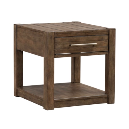 Single Drawer End Table
