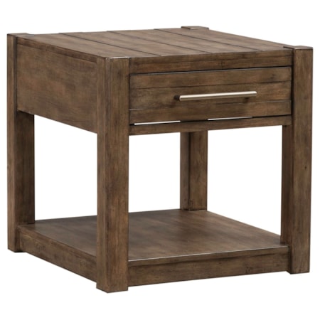 Single Drawer End Table