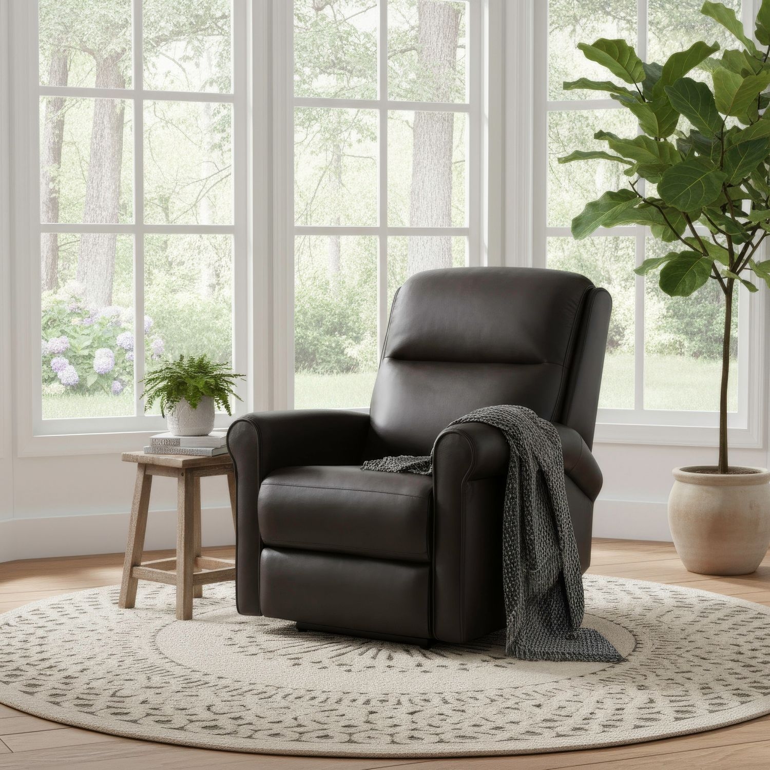 Rolled-Arm Zero Gravity Power Recliner