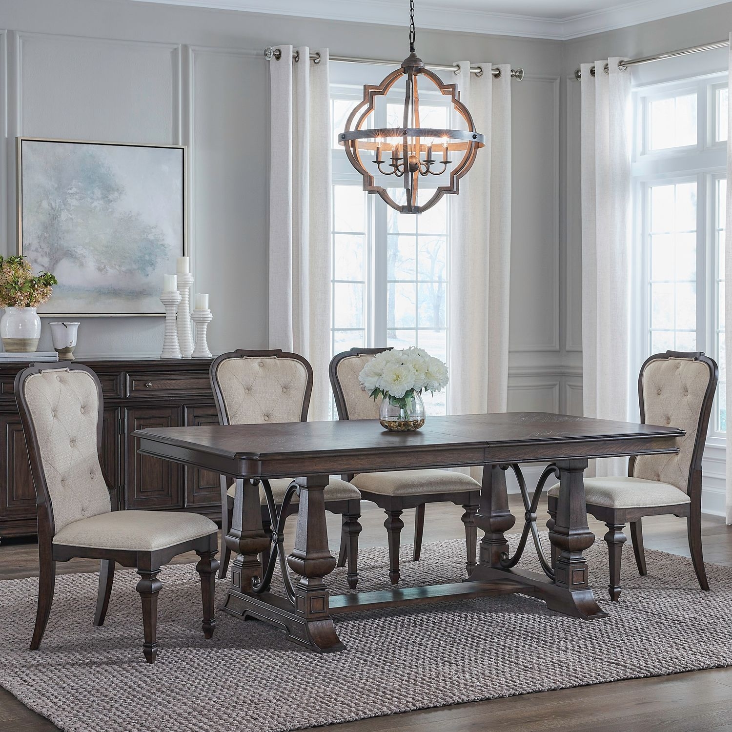 5-Piece Trestle Table Set