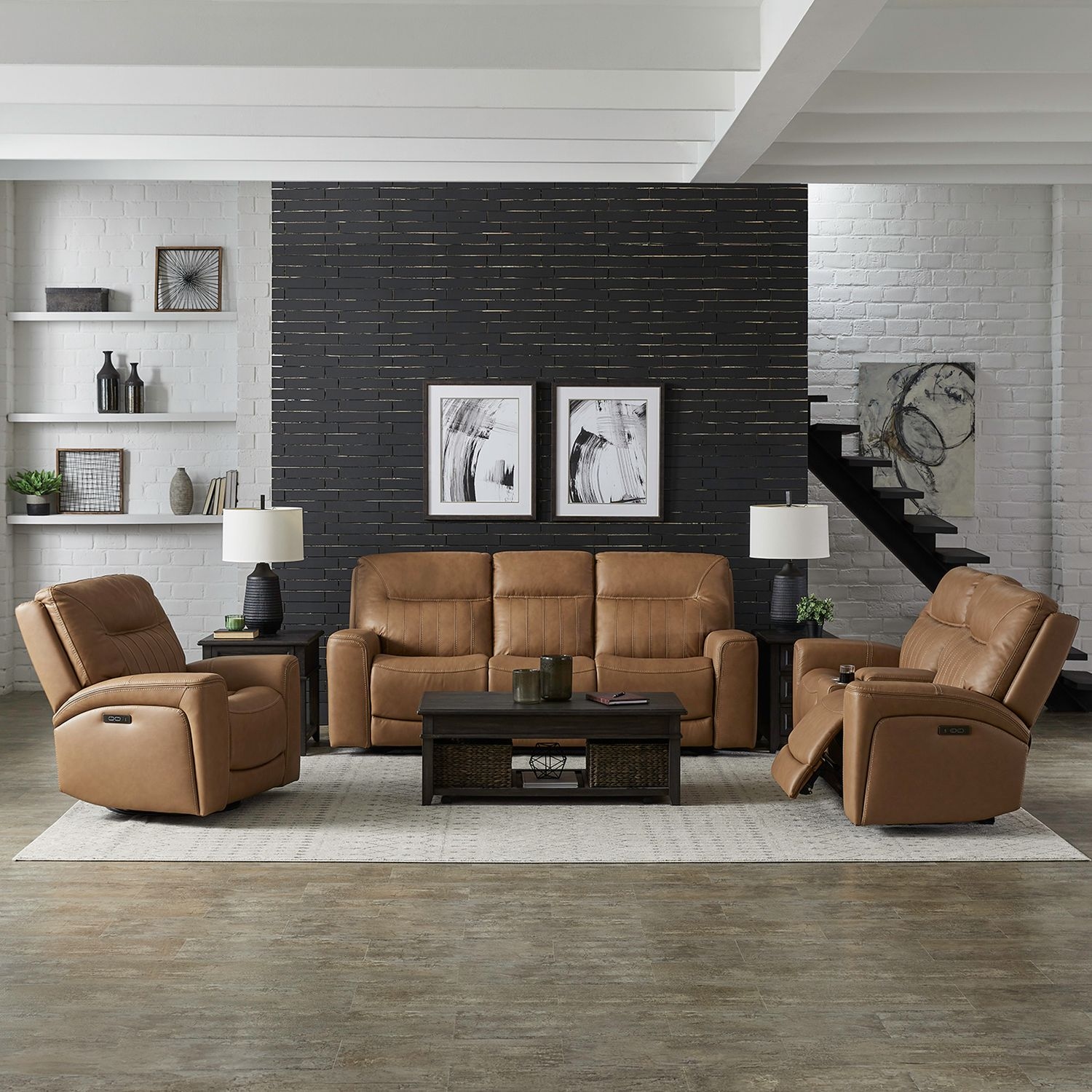 Power Reclining Sofa, Loveseat, and Recliner