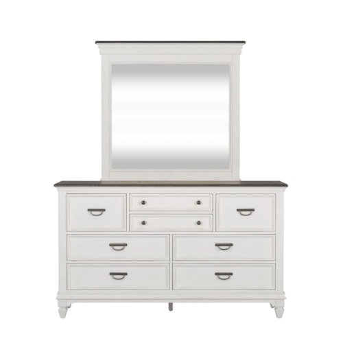 Allyson Park 8-Drawer Dresser & Mirror with Felt-Lined Drawers