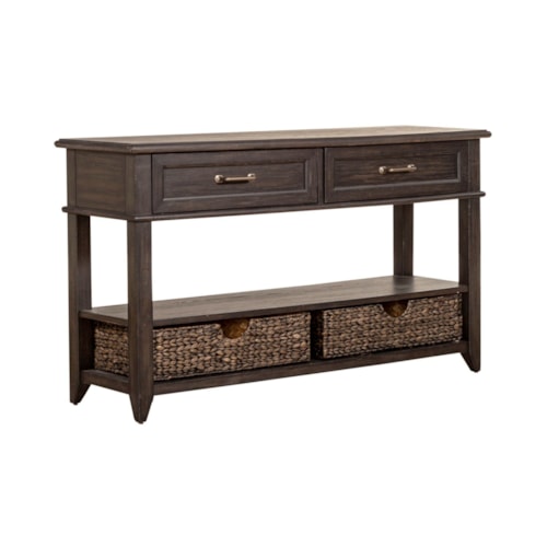 Transitional Two-Drawer Sofa