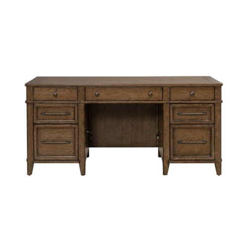 Transitional Jr. Double Pedestal Executive Desk
