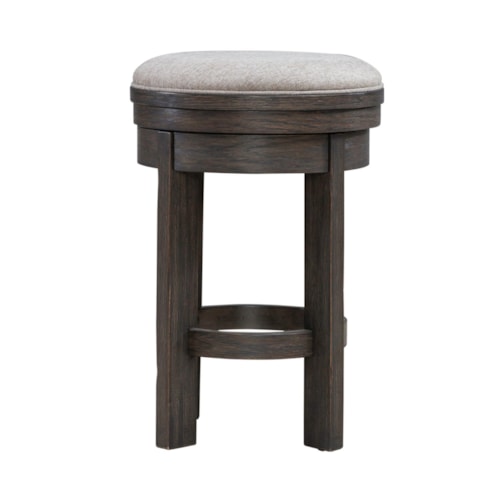 Transitional Console Stool with Upholstered Seat