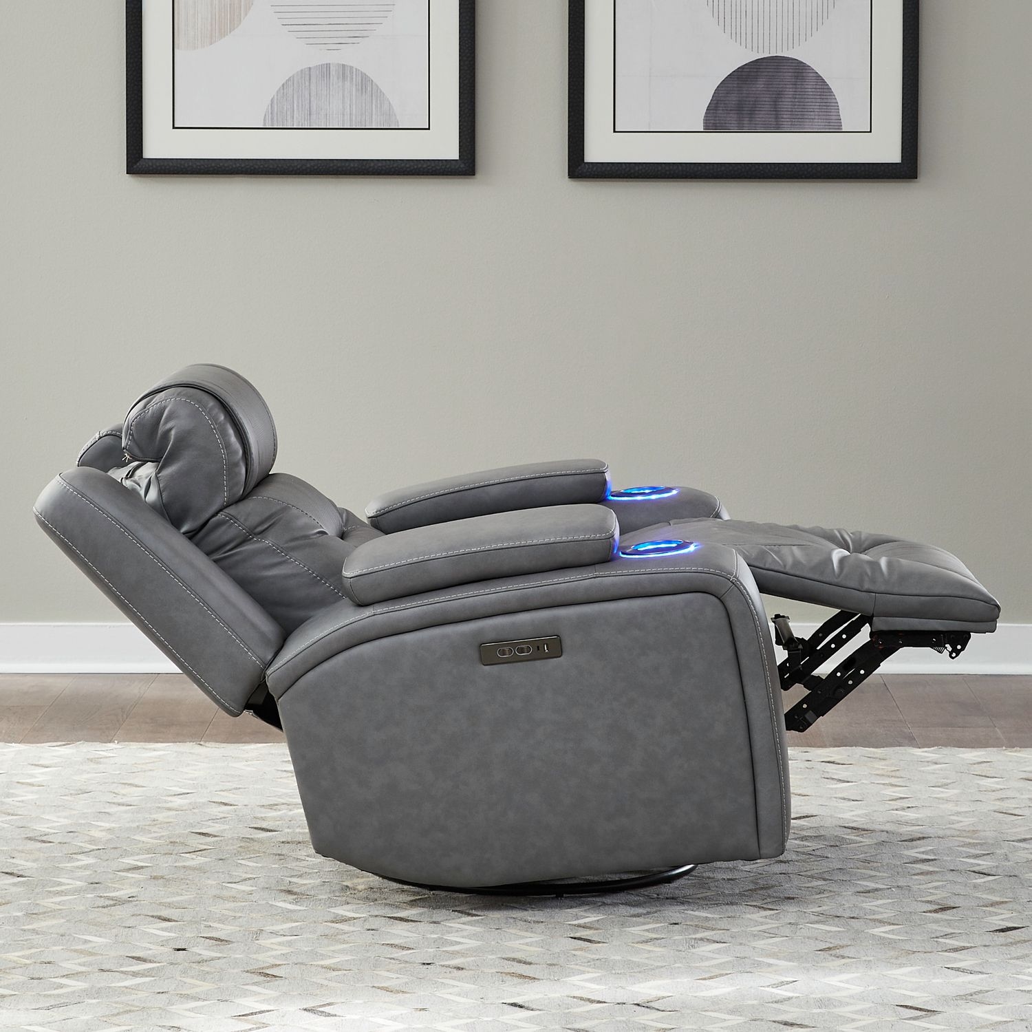 Liberty Furniture Chapman Power Swivel Glide Recliner