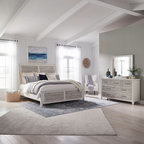 Farmhouse 4-Piece Queen Sleigh Bedroom Set