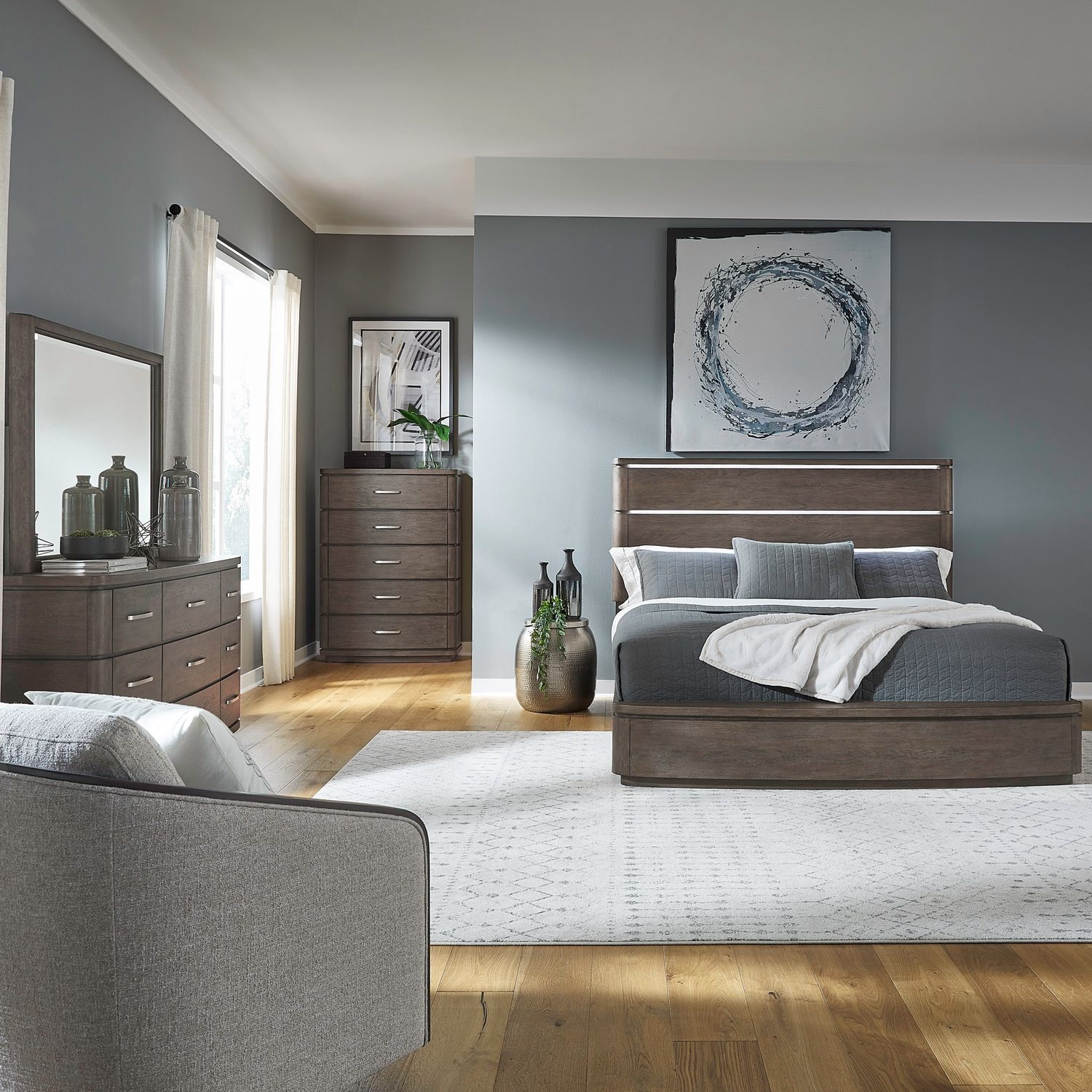 Liberty Furniture Cascade Falls 4-Piece King California Panel Bedroom Set