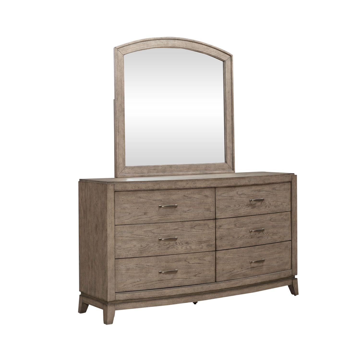 6-Drawer Dresser and Arched Mirror