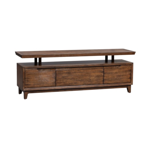 Contemporary TV Console with Floating Top Design
