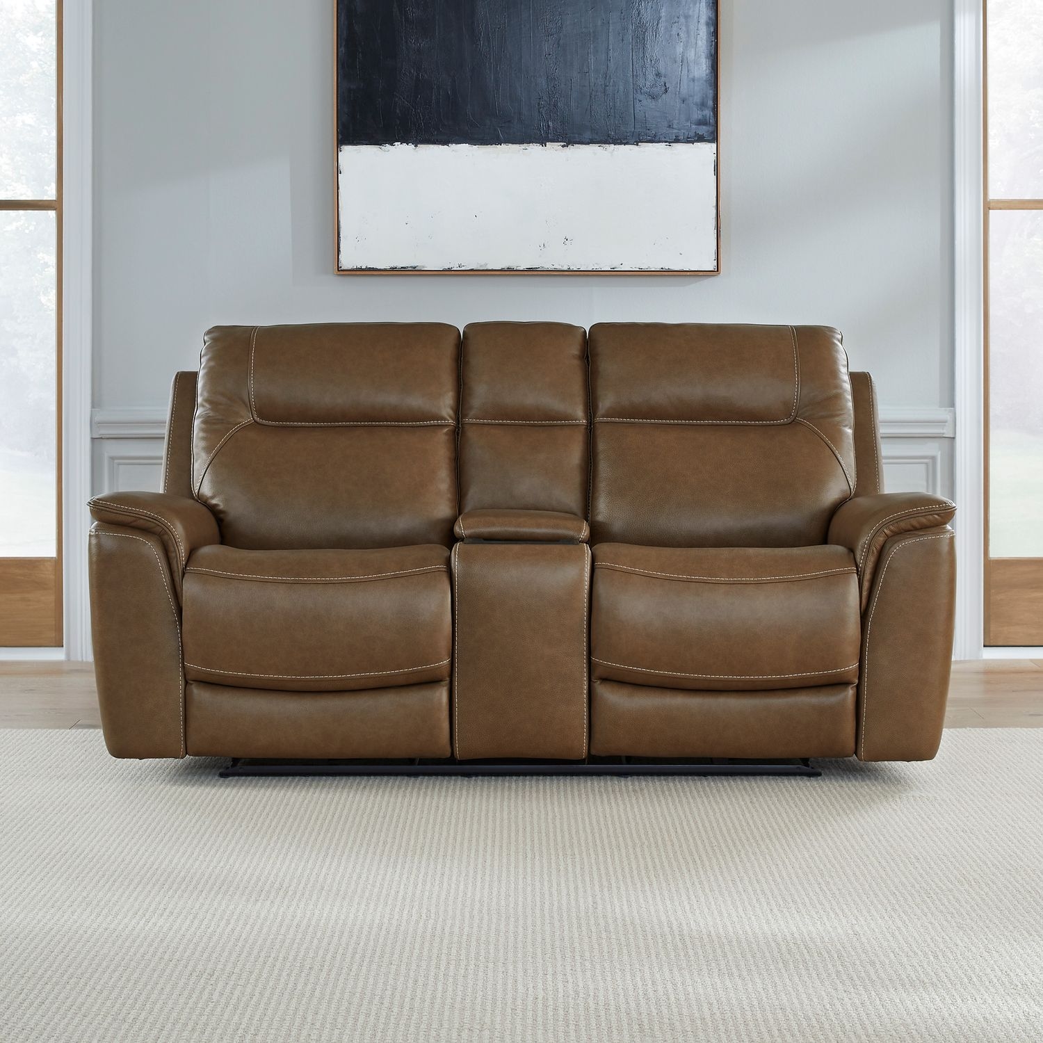 Liberty Furniture Collins Loveseat with Console P3 and ZG