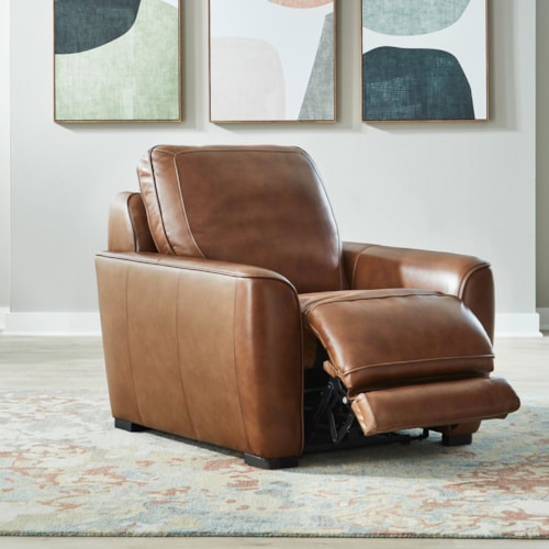 Transitional Recliner with Power Headrest