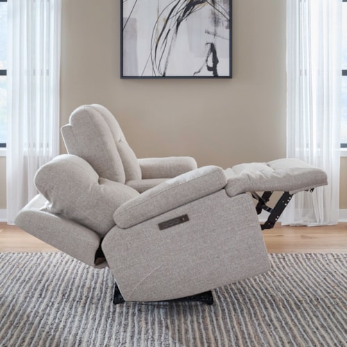 Casual Power Reclining Loveseat w/Console