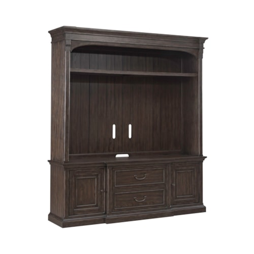 Traditional Entertainment Center with Touch LED Lighting