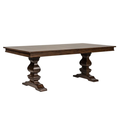 Traditional 5 Piece Trestle Table Set