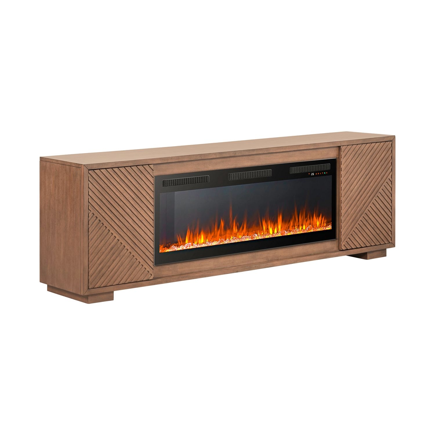 84" TV & Media Console w/Firebox Insert