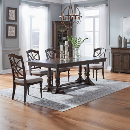 5-Piece Trestle Dining Set