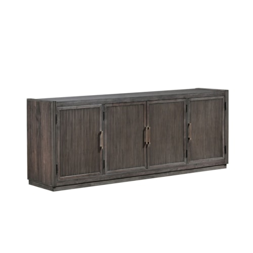 Contemporary 77" Inch TV Console with Magnetic Door Catches