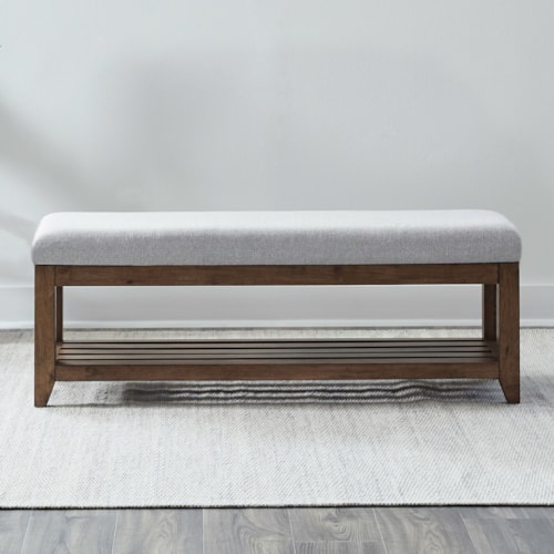 Transitional Upholstered Dining Bench