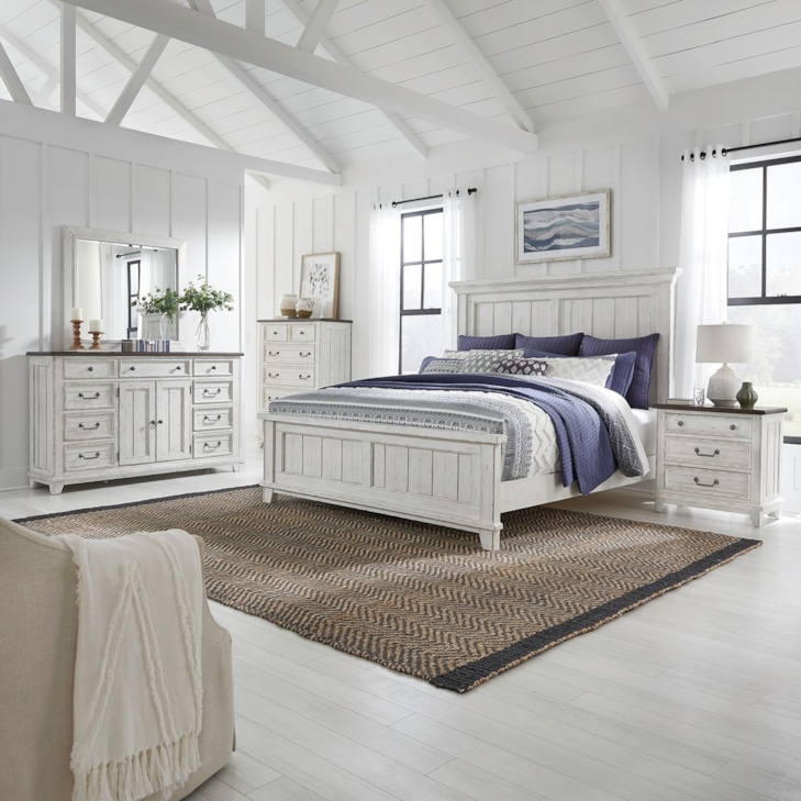 hartland antique tobacco king opt panel king size bed Clairfield Dark Wood 3 Pc full extension drawers with premium felt lining in the top drawers and cedar lining in the bottom drawers Heartland Artisan Prairie Panel Bed