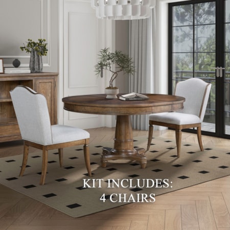 5 Piece Pedestal Table Set