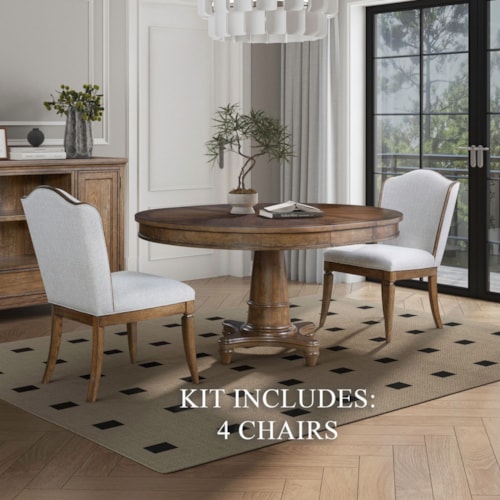 5 Piece Pedestal Table Set