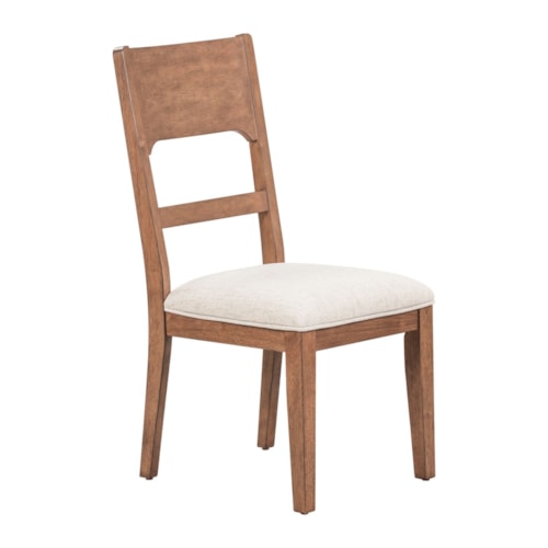 Transitional Panel-Back Dining Side Chair with Upholstered Seat (RTA)