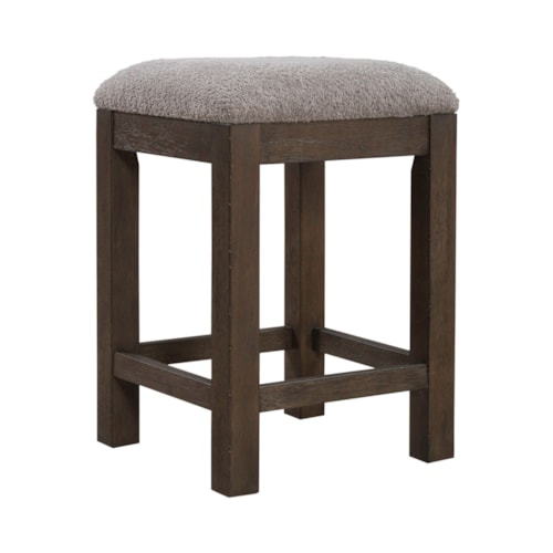 Contemporary Upholstered Console Stool with Footrests