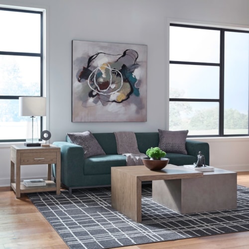 Contemporary 3-pc. Faux-Concrete Occasional Set w/Storage