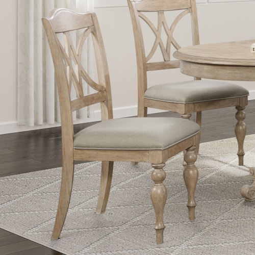 Cottage Upholstered Side Chair with Splat Back