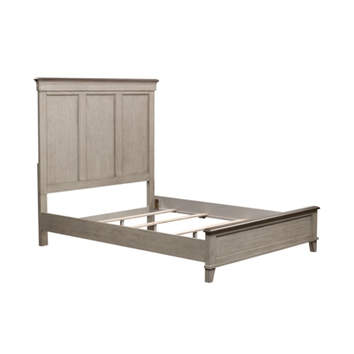 Farmhouse Queen Panel Bed with Crown Molding