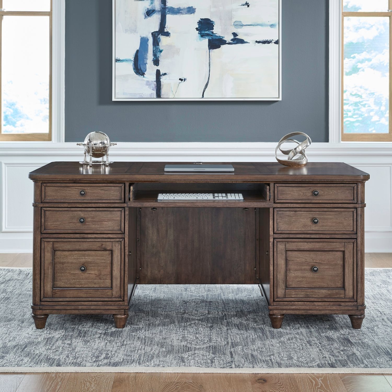 Double-Pedestal Jr. Executive Desk