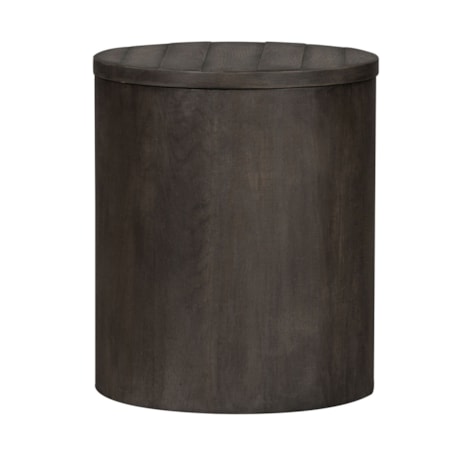Round Drum End Table