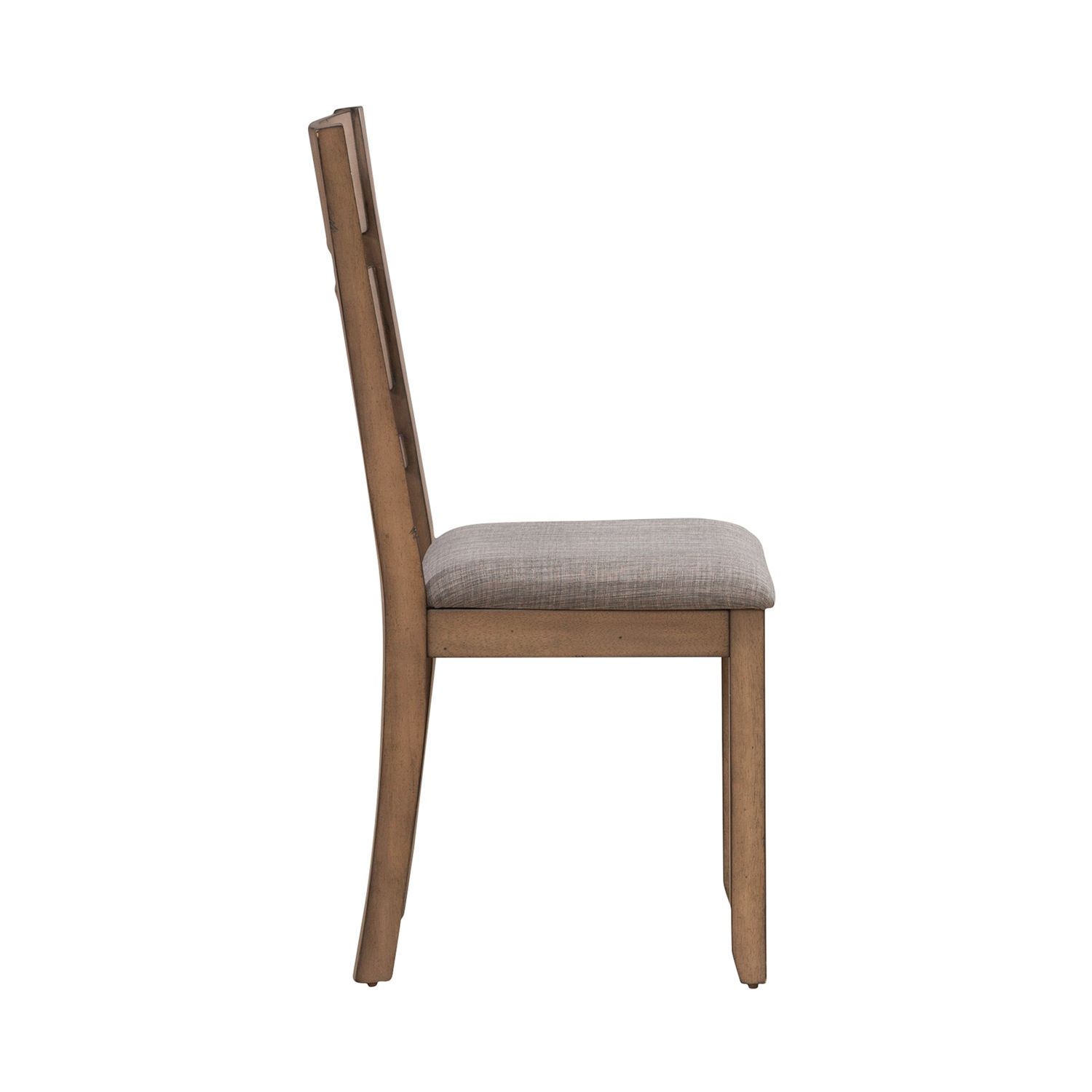Slat Back Upholstered Side Chair