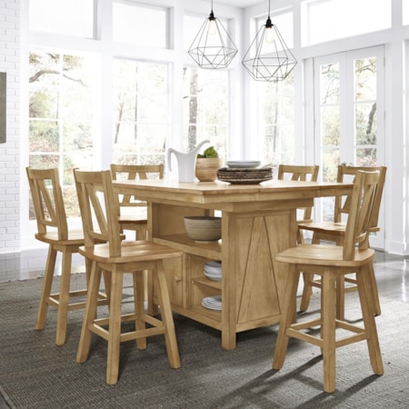 7 Piece Gathering Table Set