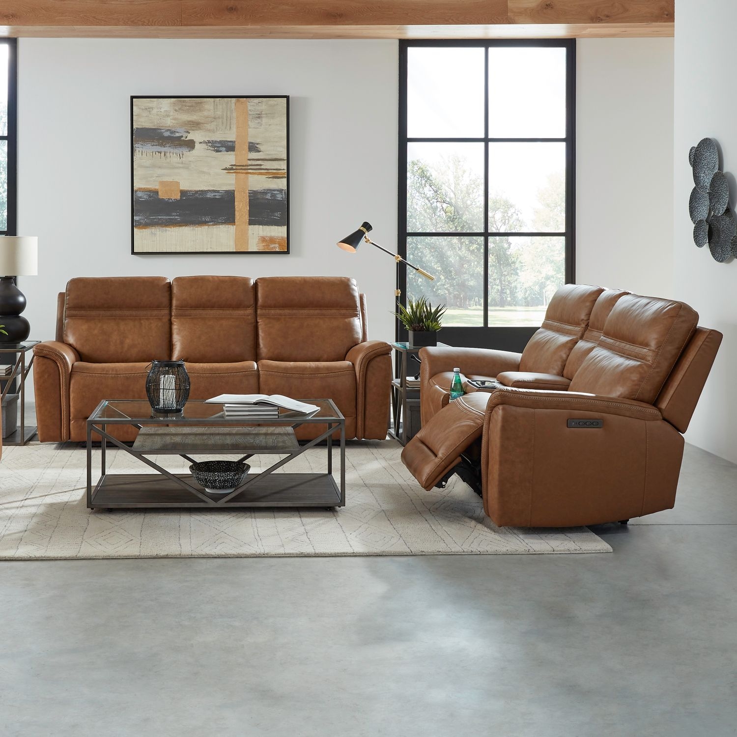 Power Sofa and Loveseat Set