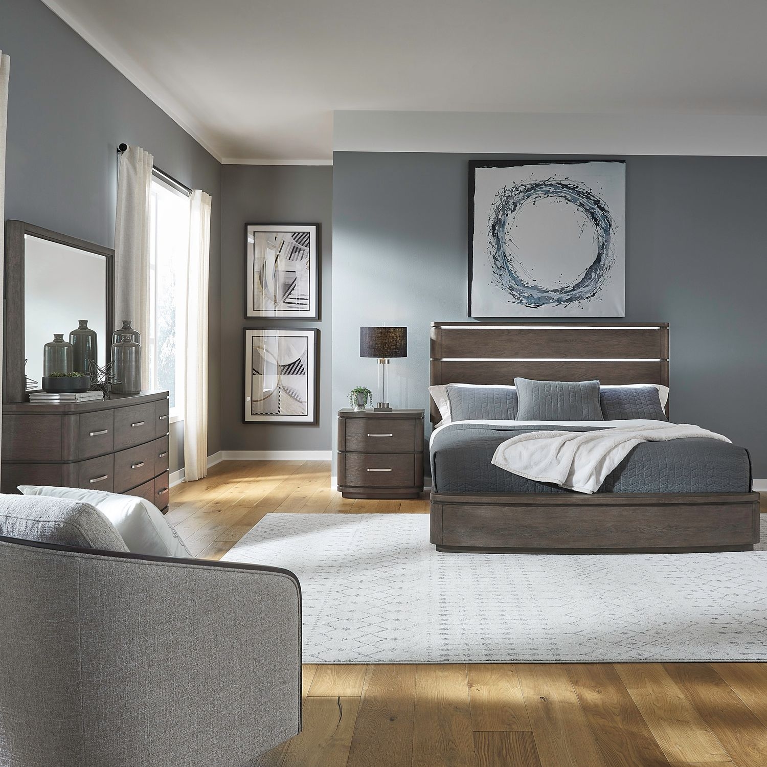 Liberty Furniture Cascade Falls 4-Piece King Panel Bedroom Set