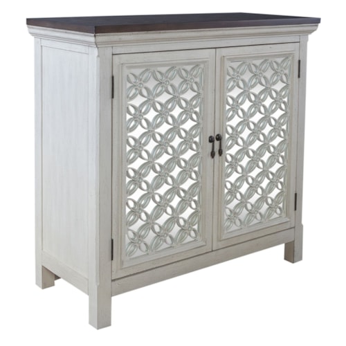 Transitional 2-Door Accent Cabinet with Interior Shelf
