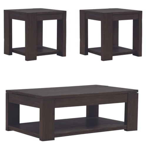 Transitional 3-Piece Occasional Set with Lift Top Cocktail Table