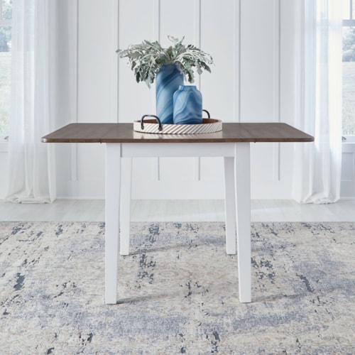 Transitional 50" Drop-Leaf Dining Table