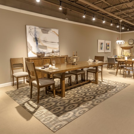 5 Piece Trestle Table Set